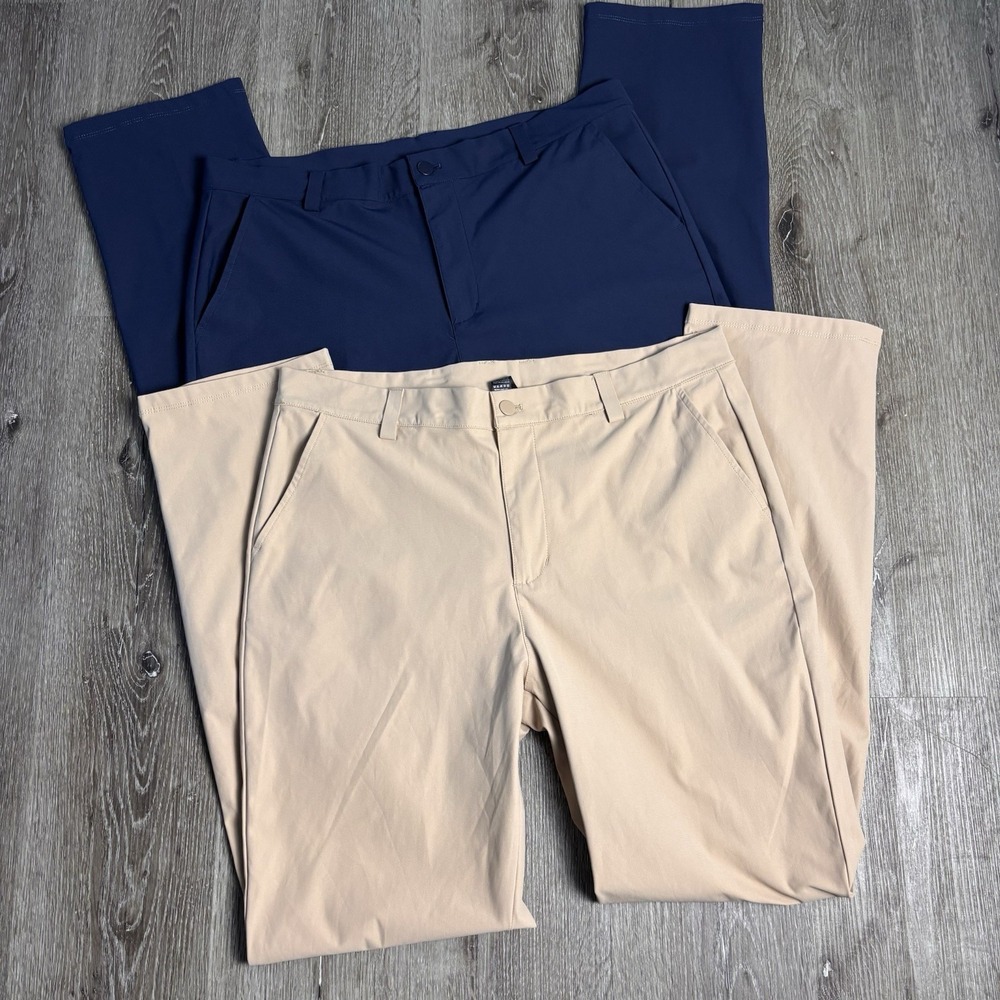 Willit Golf Performance Chino Pants Men's 36x34 Blue/Khaki Stretch Casual-2 Pair
